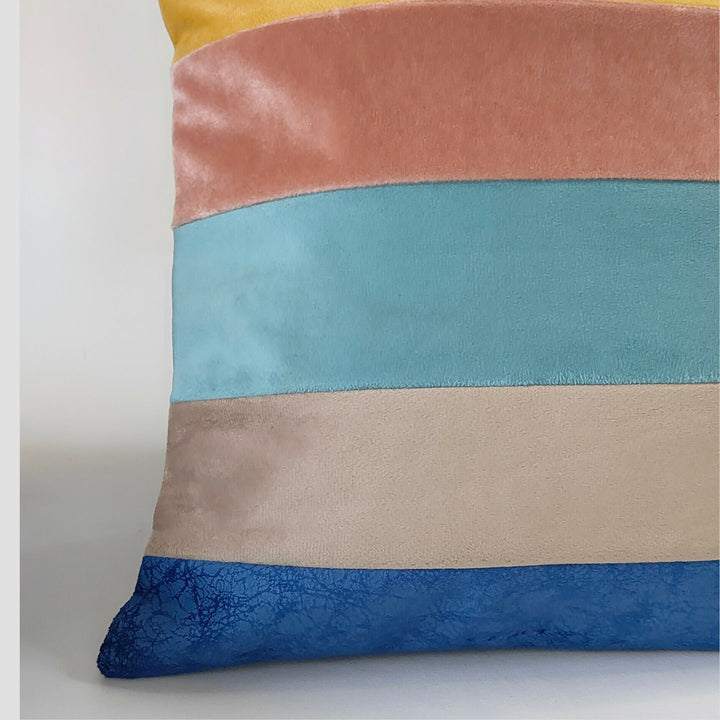 Sorbet Hues Stripes Cushion Cover