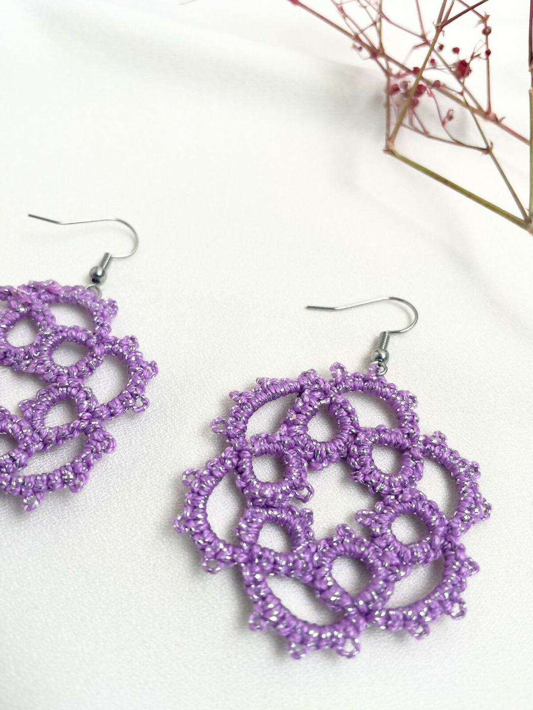 Violet Glimmer Earrings