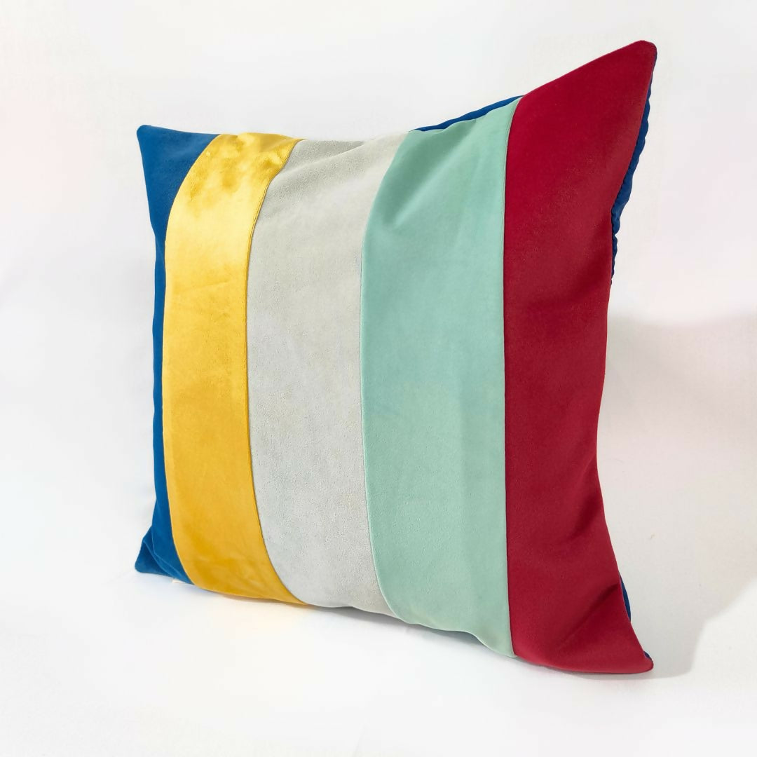 Mosaic Hues Stripes Cushion Cover