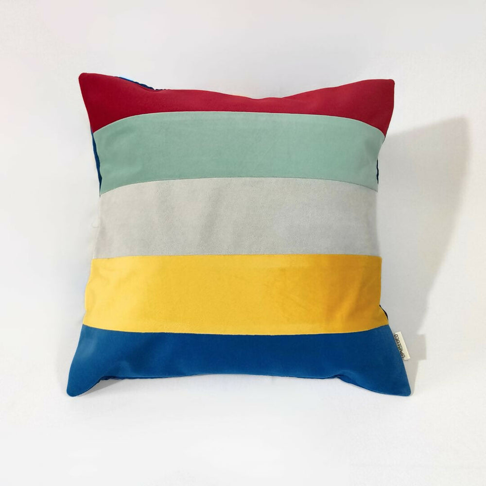 Mosaic Hues Stripes Cushion Cover