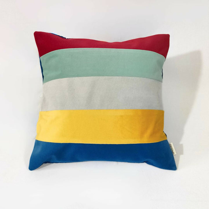 Mosaic Hues Stripes Cushion Cover