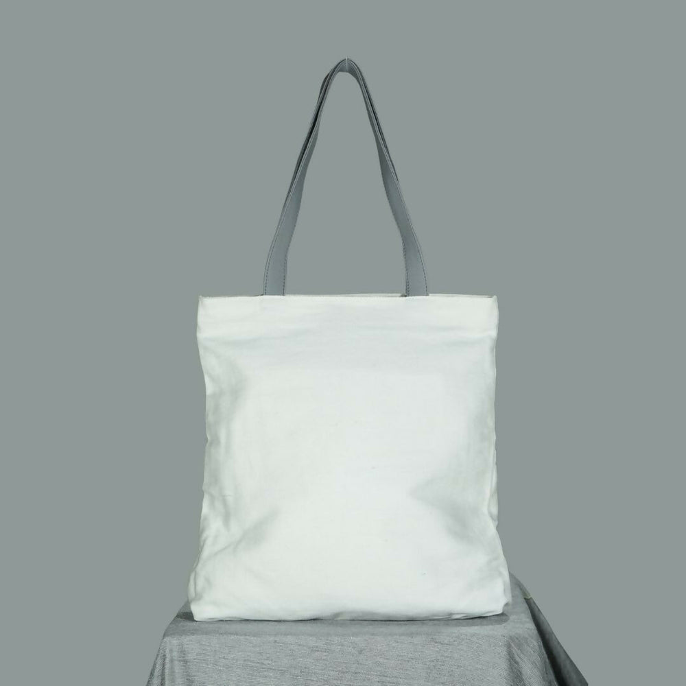 Multicolor Patch Pocket Canvas Tote