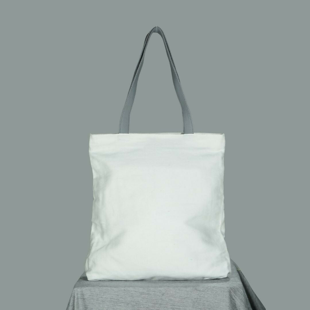 Multicolor Patch Pocket Canvas Tote