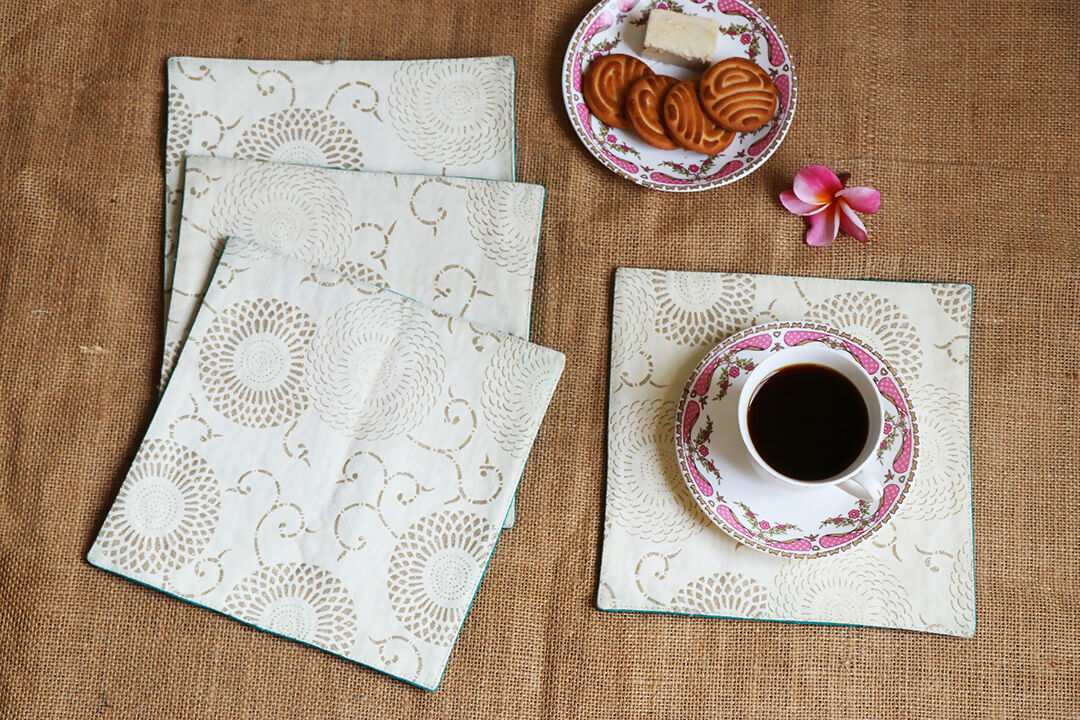 White Coaster Set Of 4