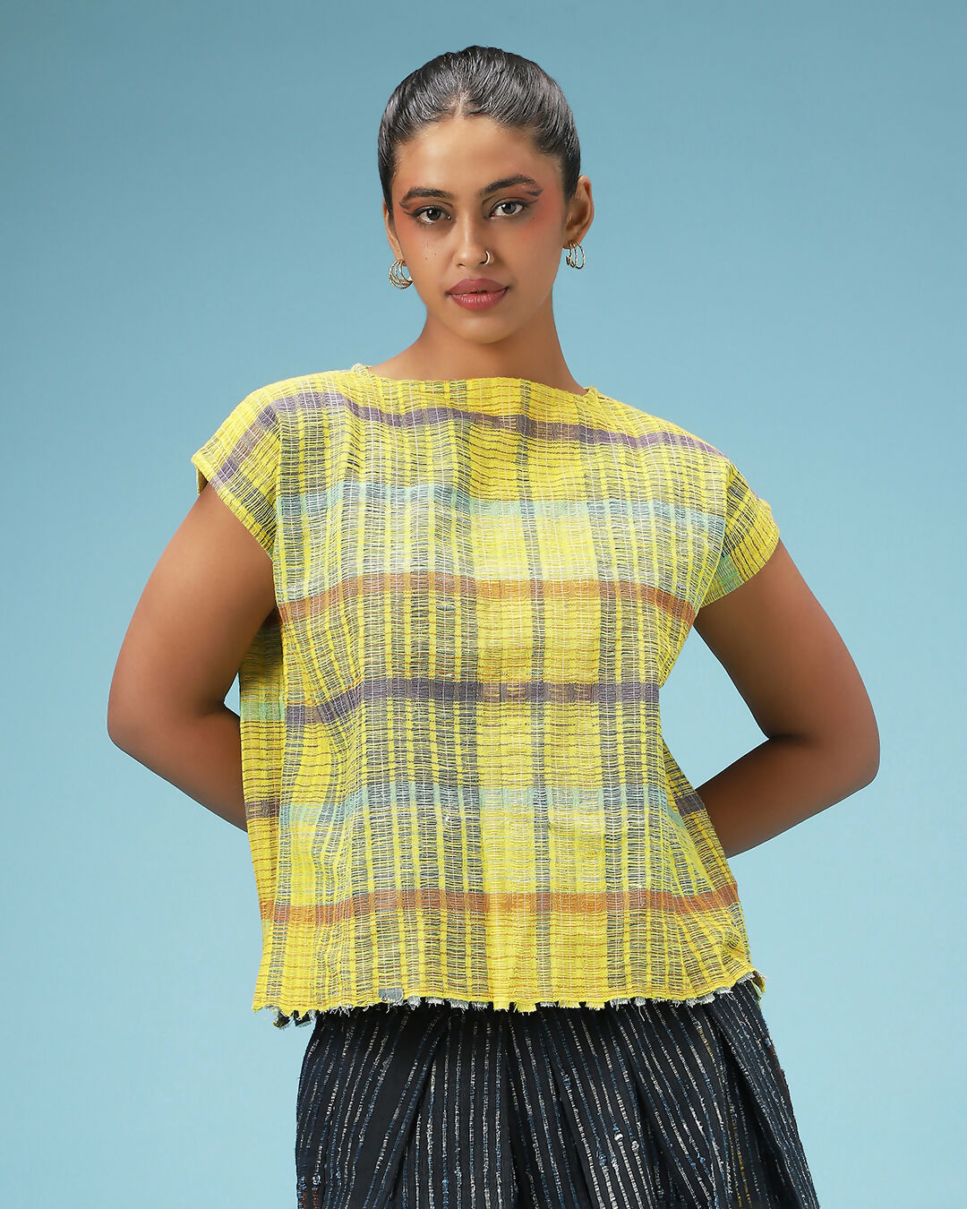 Yellow Checkmate Top
