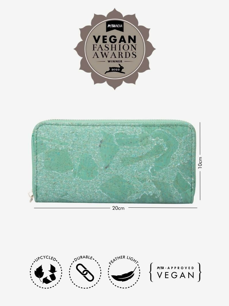 Green Cork Wallet Purse