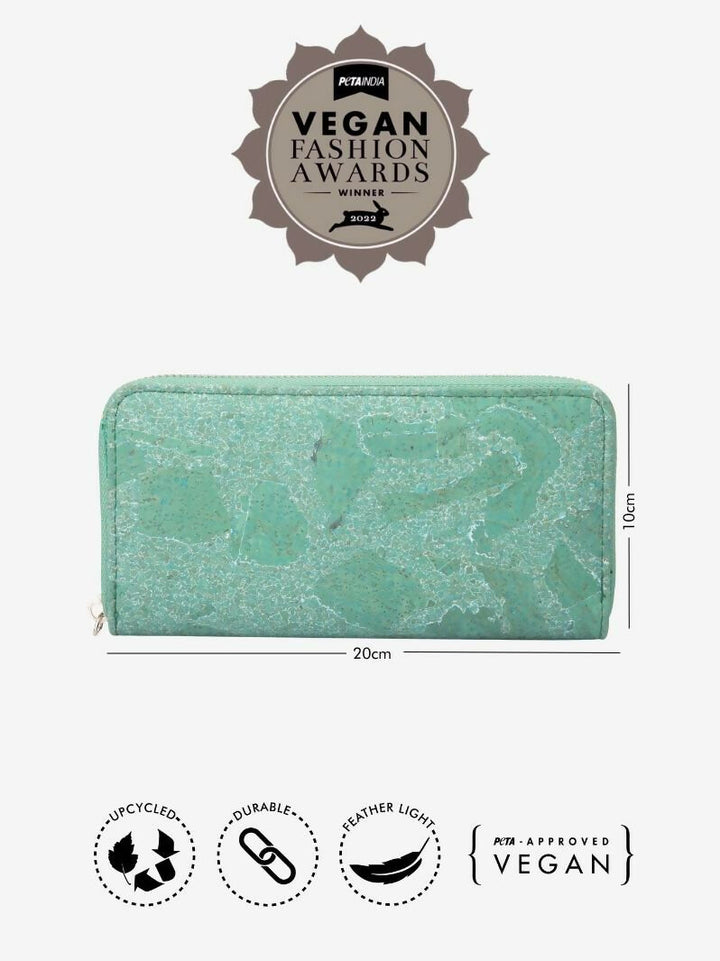 Green Cork Wallet Purse