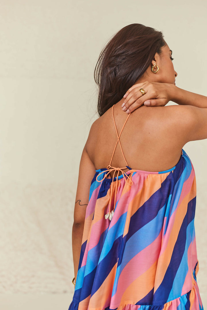 Cotton Printed Halter Dress