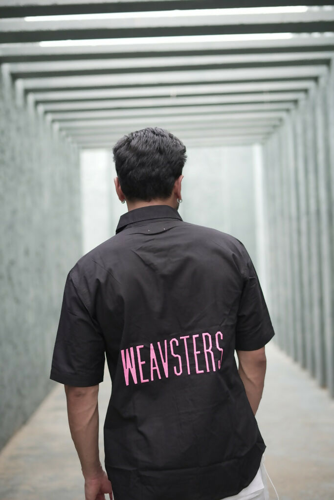 Unisex Black Bottle Embroidered Shirt