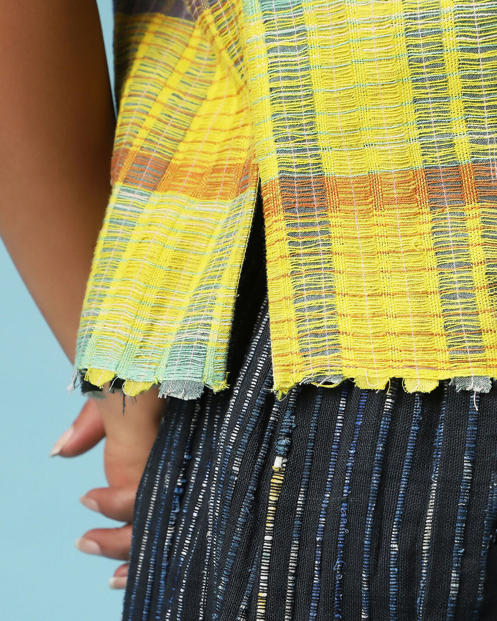 Yellow Checkmate Top