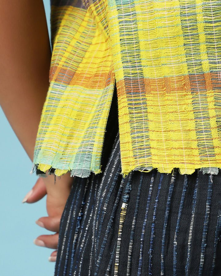 Yellow Checkmate Top