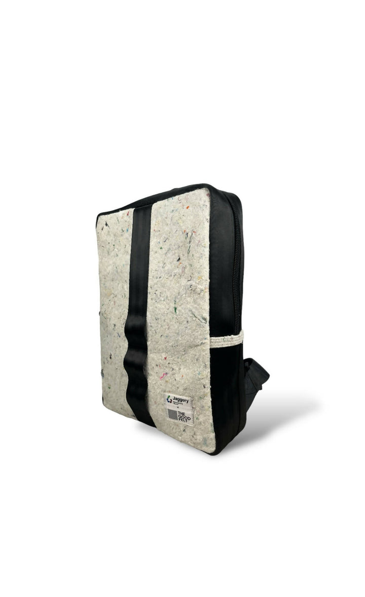 White & Black Laptop Backpack