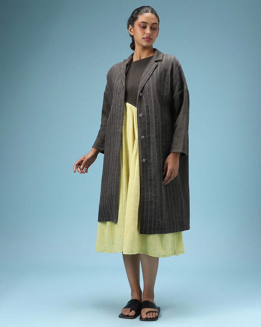 Charcoal Textured Overcoat