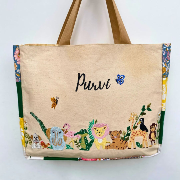 Customisable Flora Fauna Tote Bag