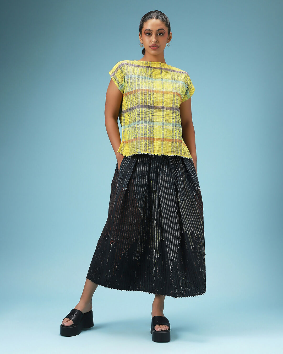 Yellow Checkmate Top