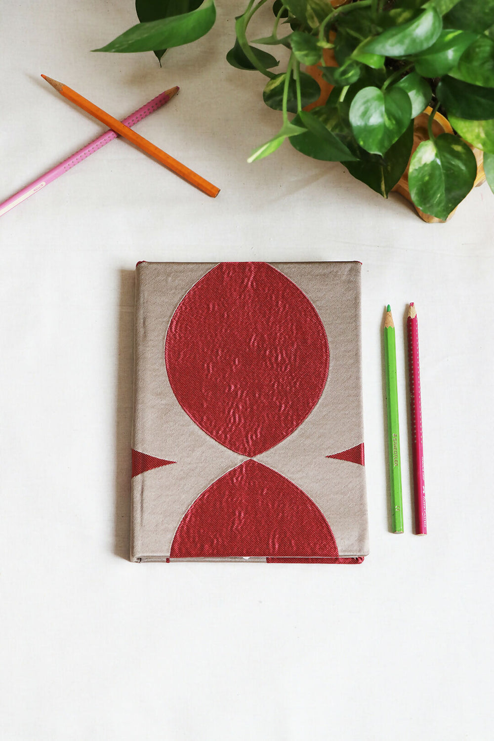 Red print notebook