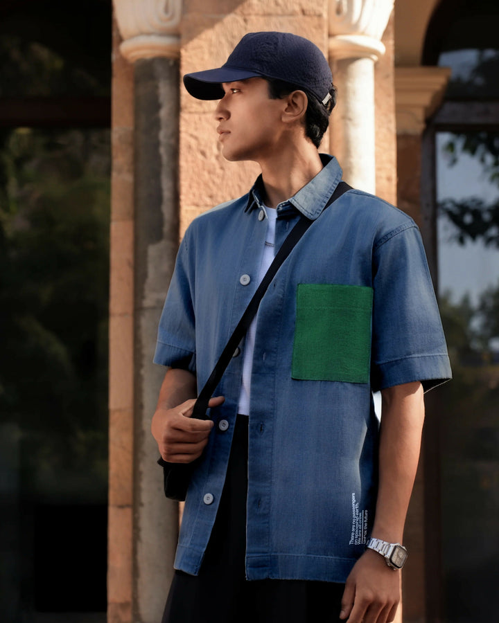 Mid Indigo Half-Sleeved Shirt