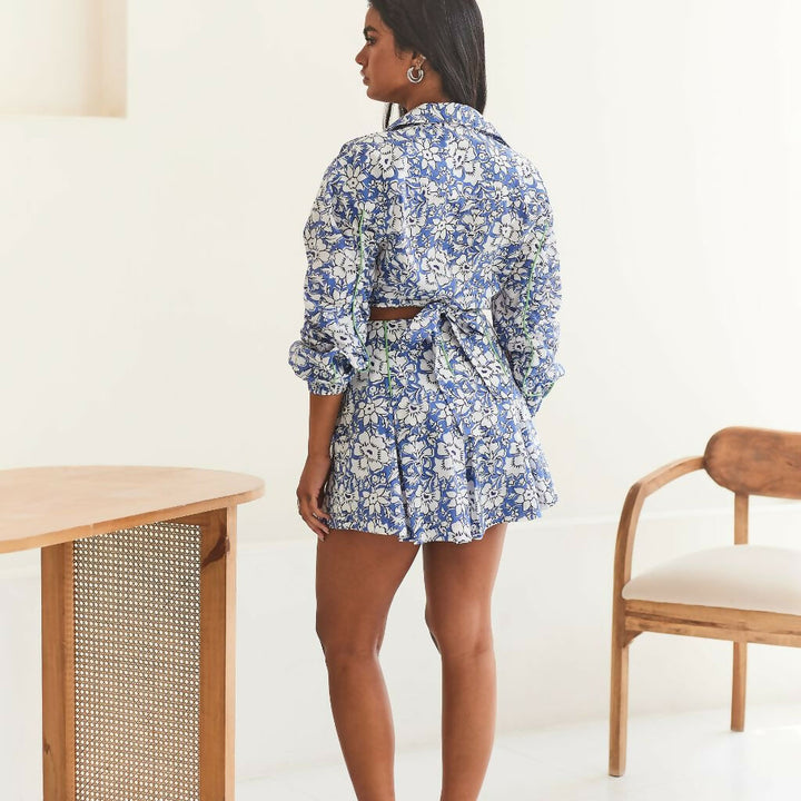 Floral Printed Wrap Shirt