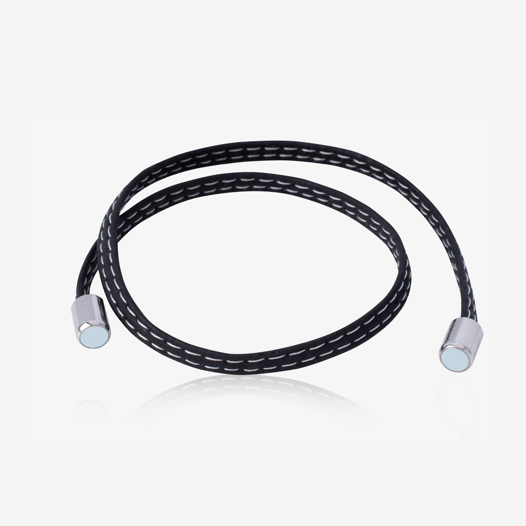 Mens Wrap Bracelet In Black & White