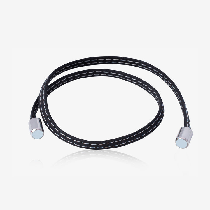Mens Wrap Bracelet In Black & White