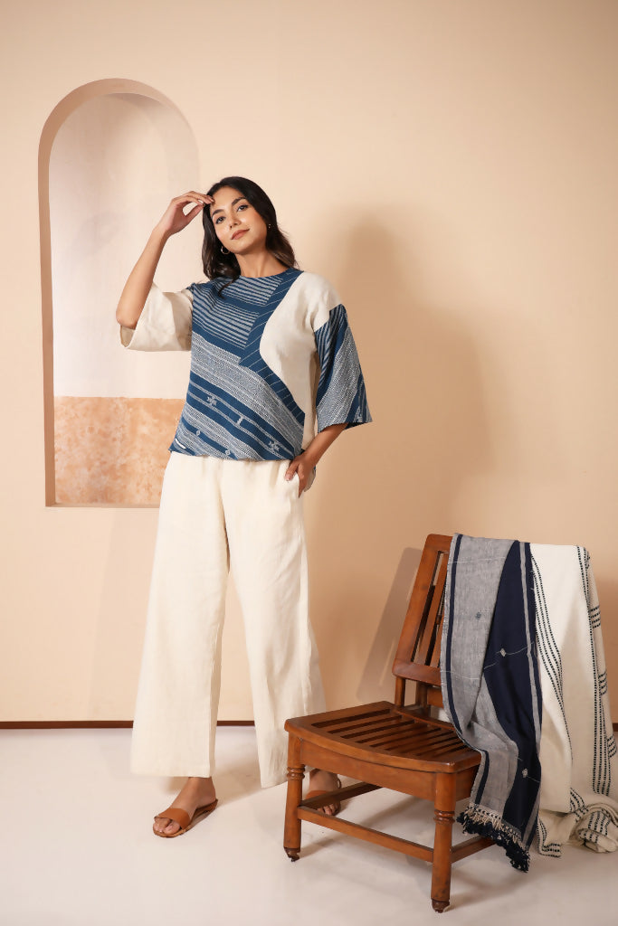 Handloom Straight Pants - Main Image