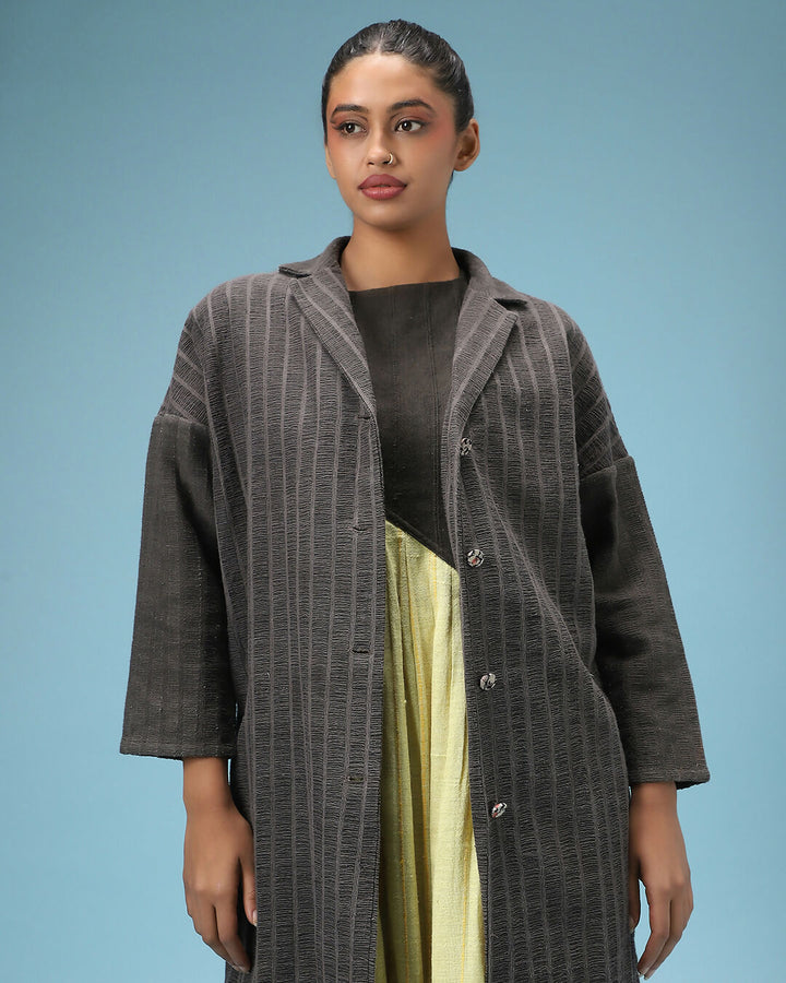 Charcoal Textured Overcoat