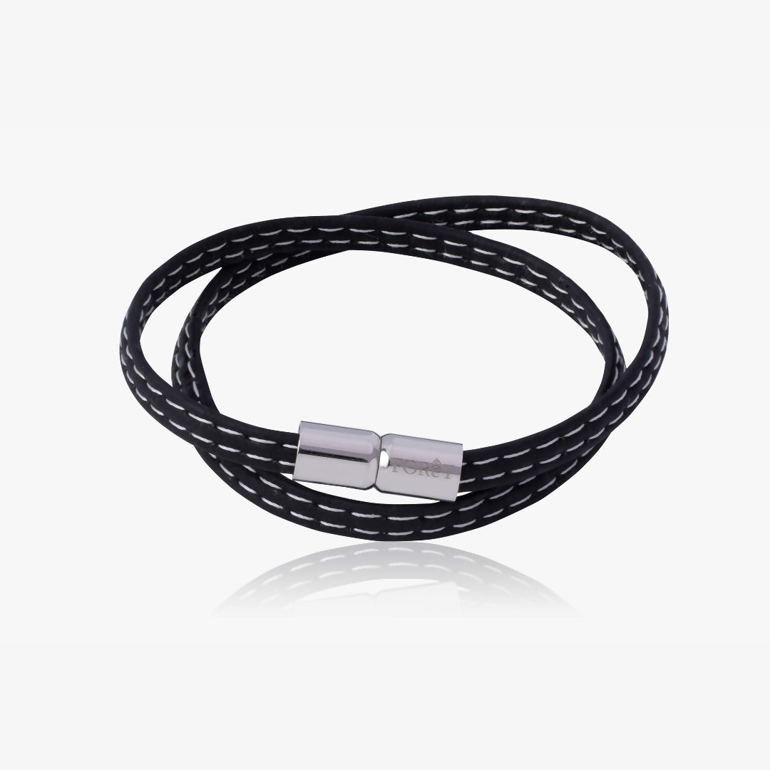 Vegan Cork Mens Wrap Bracelet