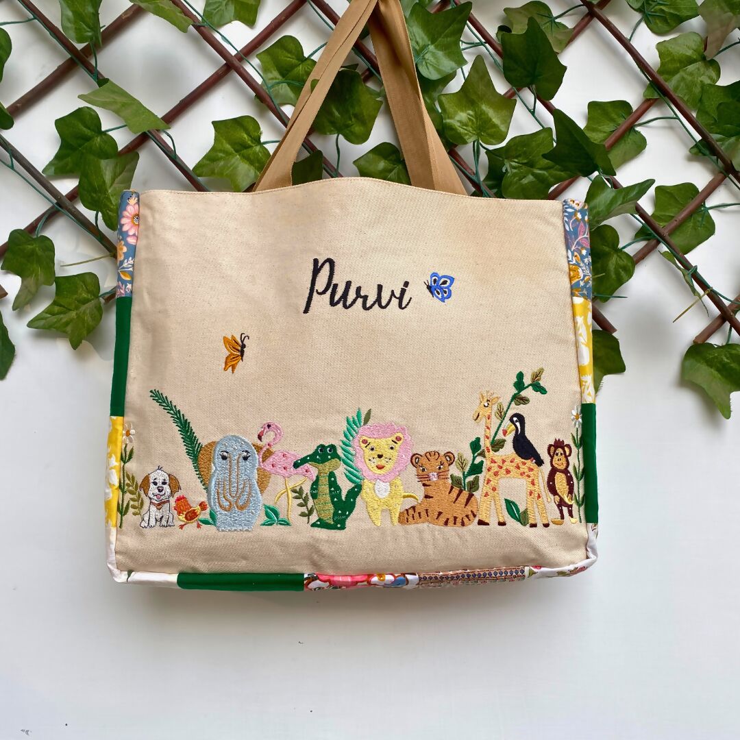 Customisable Flora Fauna Tote Bag