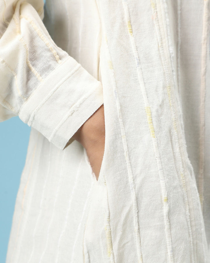 White Noise Shirt Dress