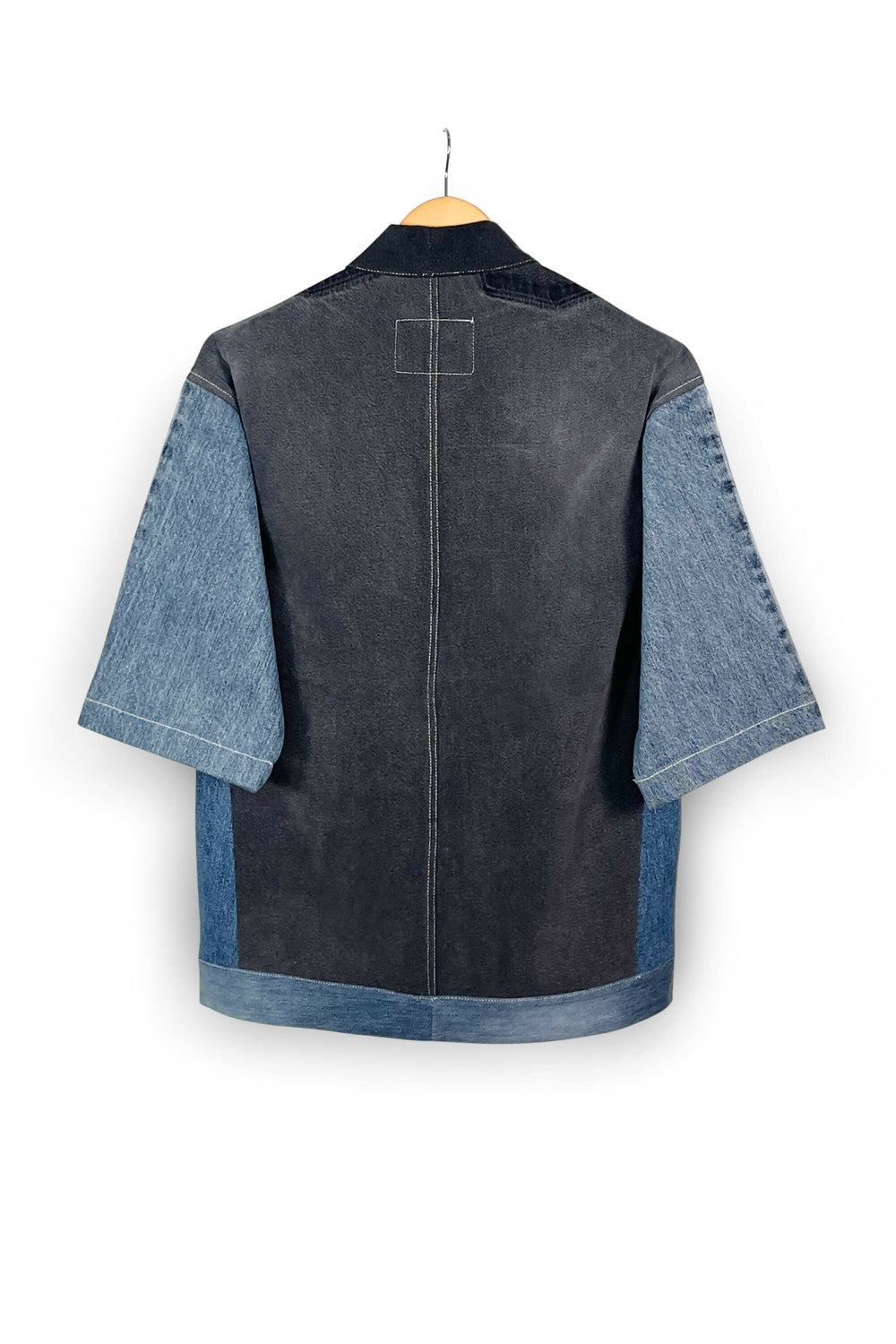 Blue Washed Upcycled Denim Kimono Jacket