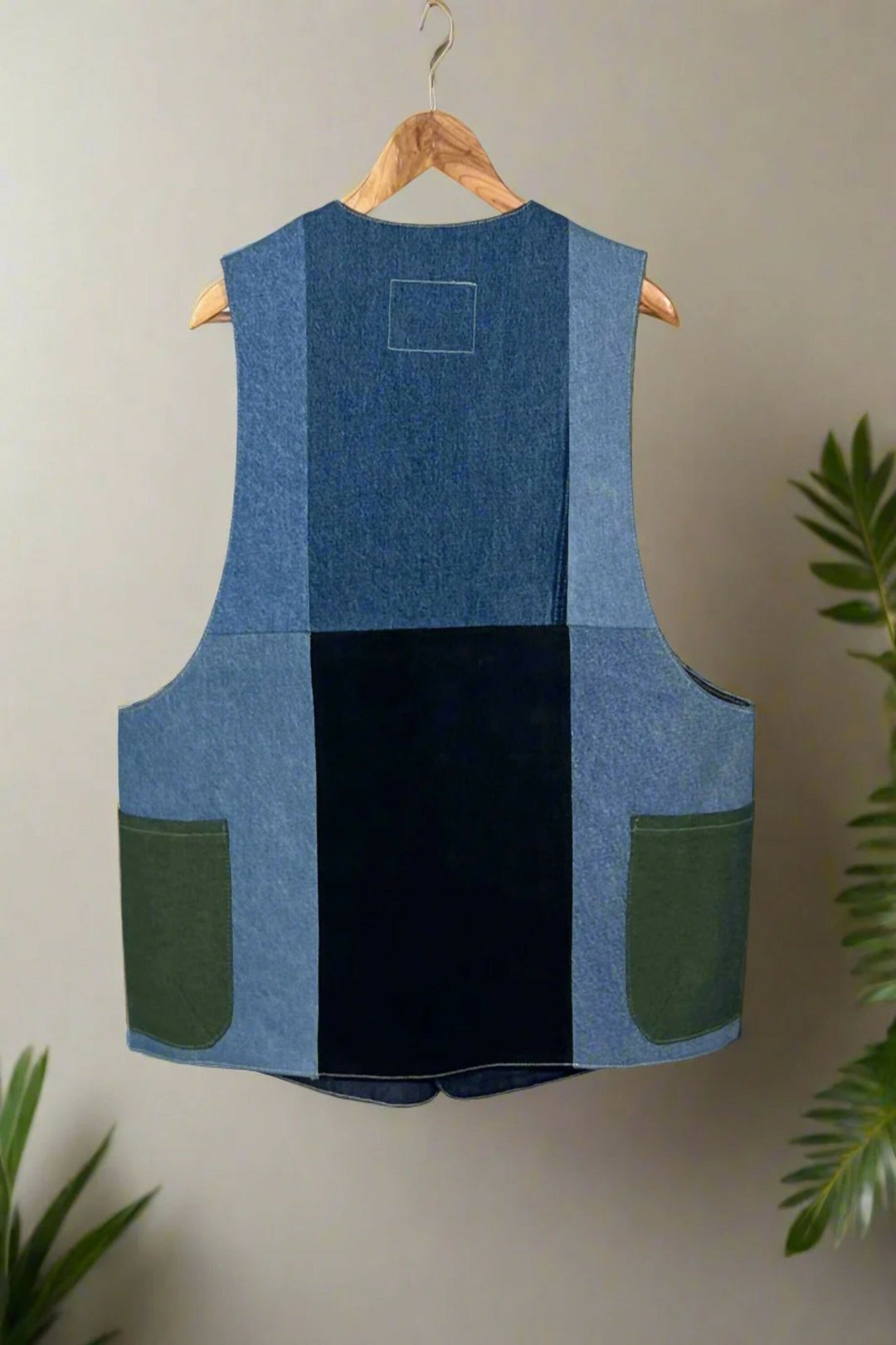 Vivid Denim Gilet Jacket