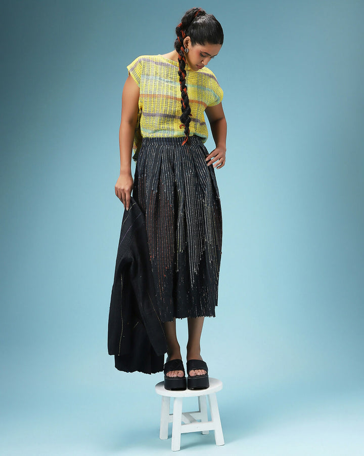 Black Drizzle Skirt