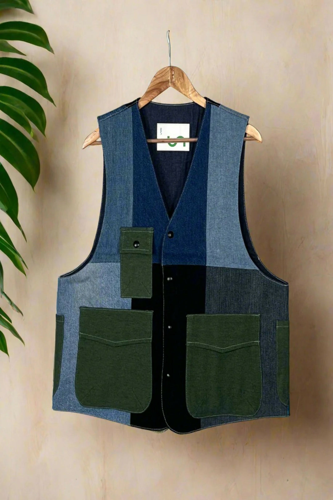Contrast Stitch Gilet Jacket
