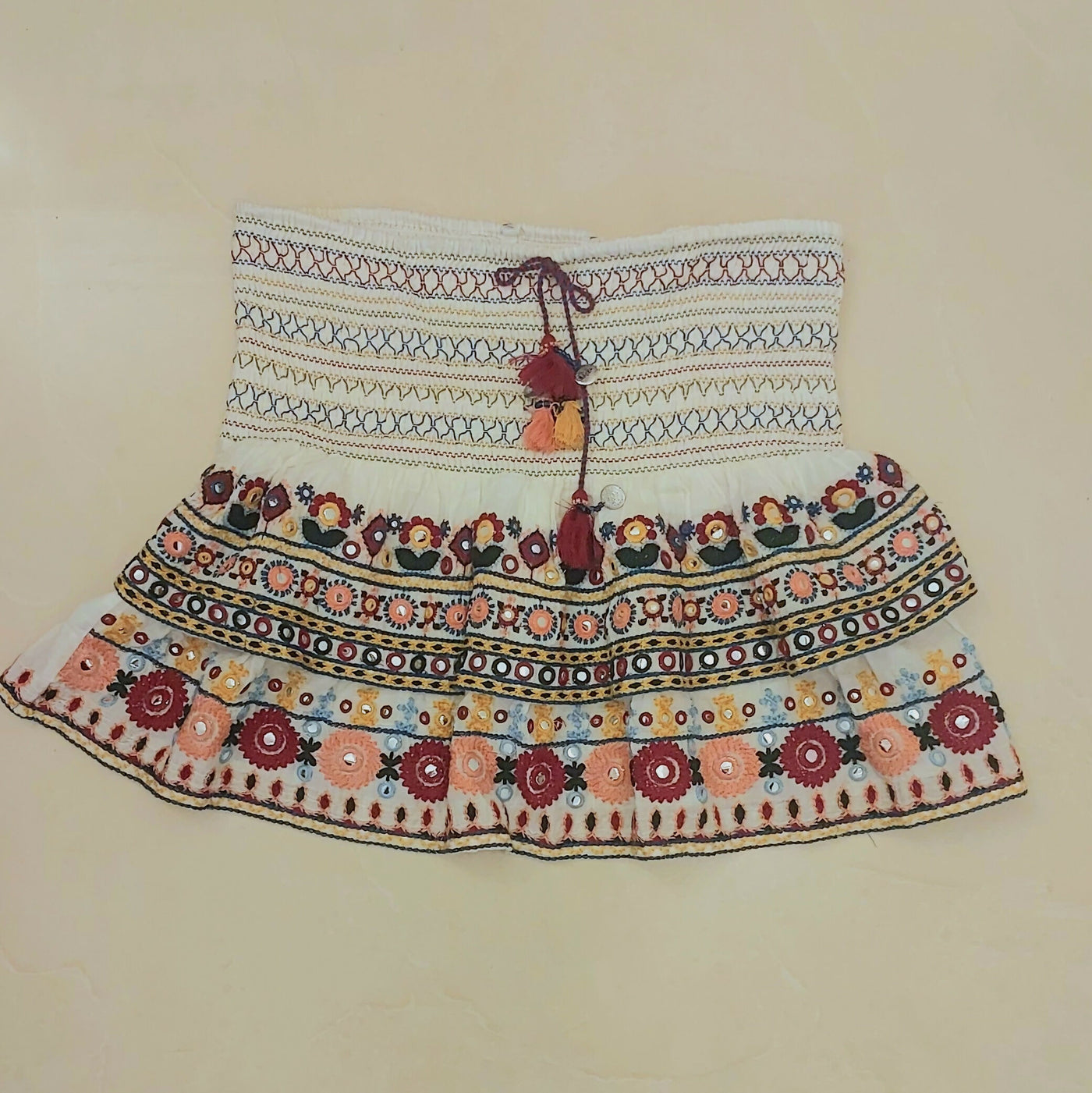 Embroidered Tube Top