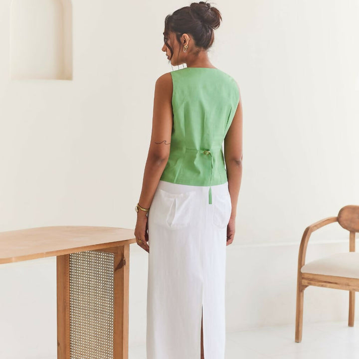 Green Cotton Vest