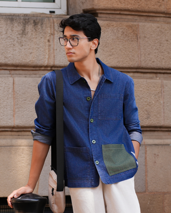 Dark Indigo Full-Sleeved Shacket
