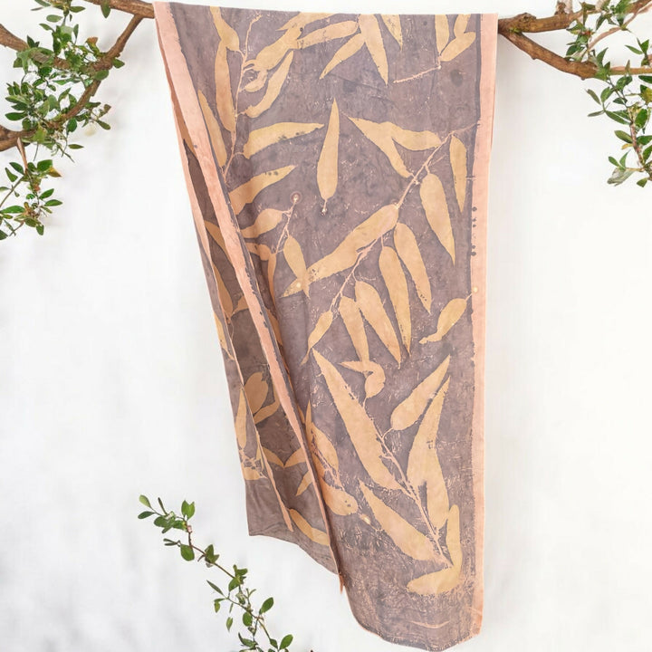 Eco-Printed Earthy Hues Stole