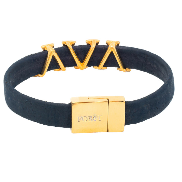Nautical Gold Shark Tooth Cork Bracelet