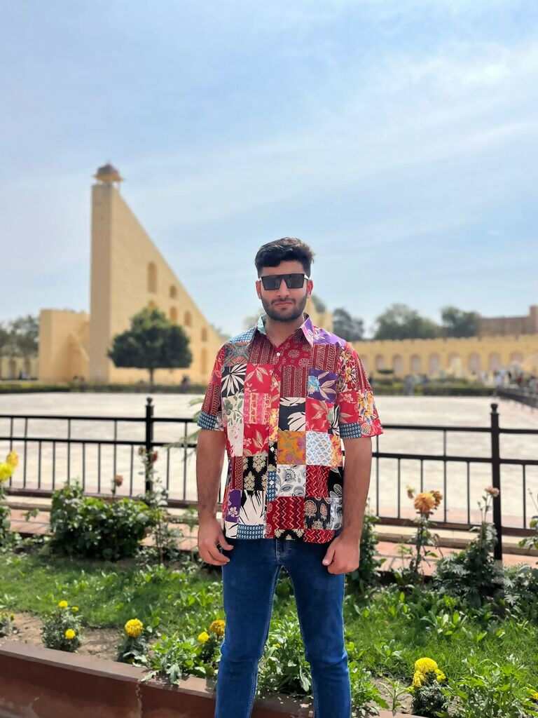 Unisex Cotton Patchwork Shirt