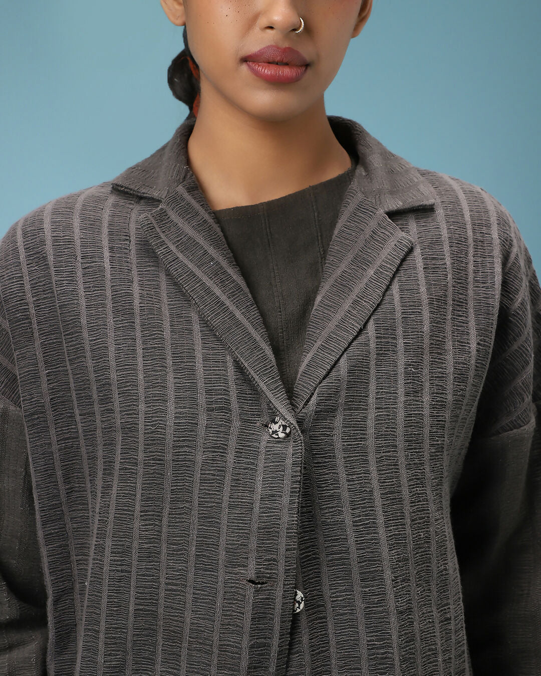Charcoal Textured Overcoat