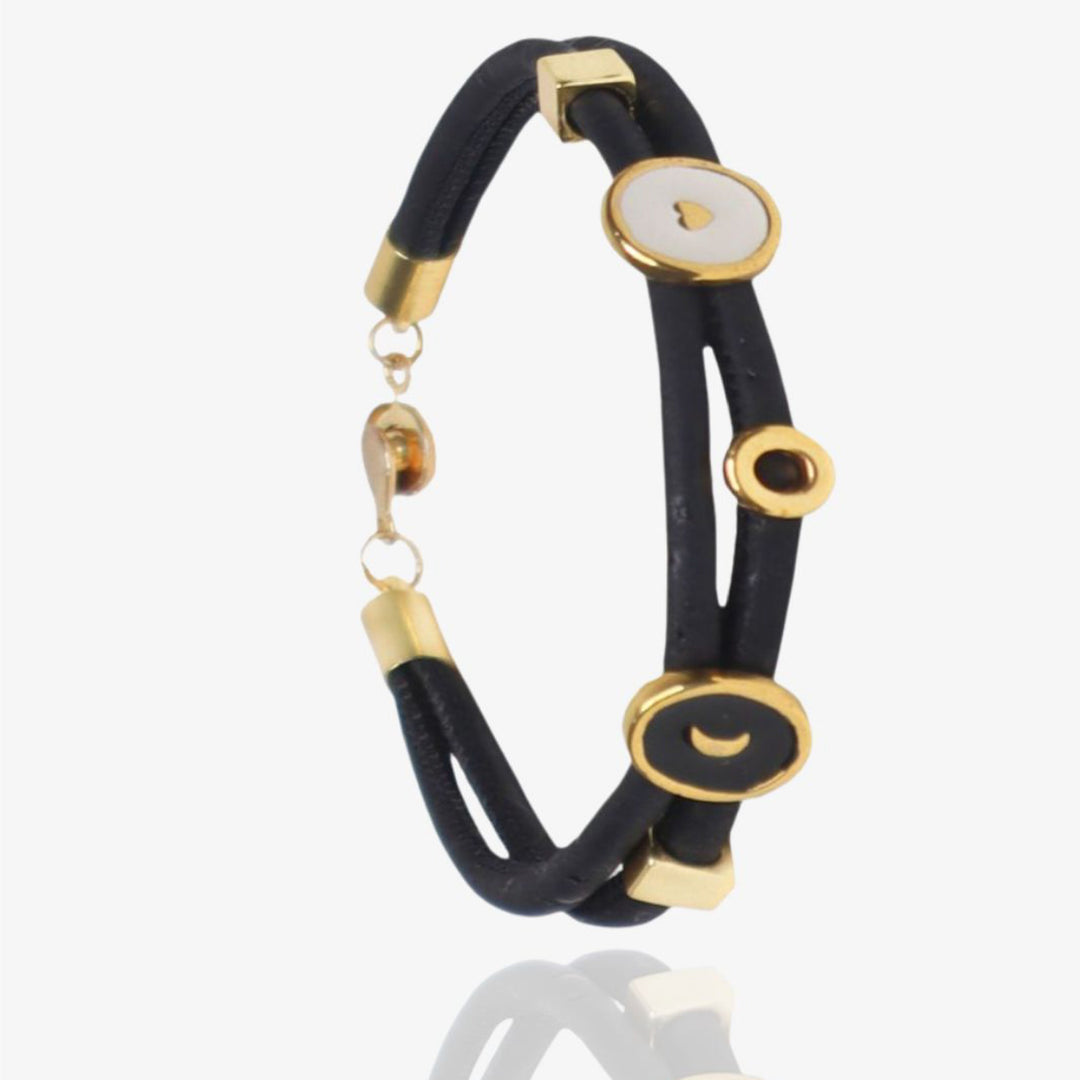 Moon and Heart Bracelet