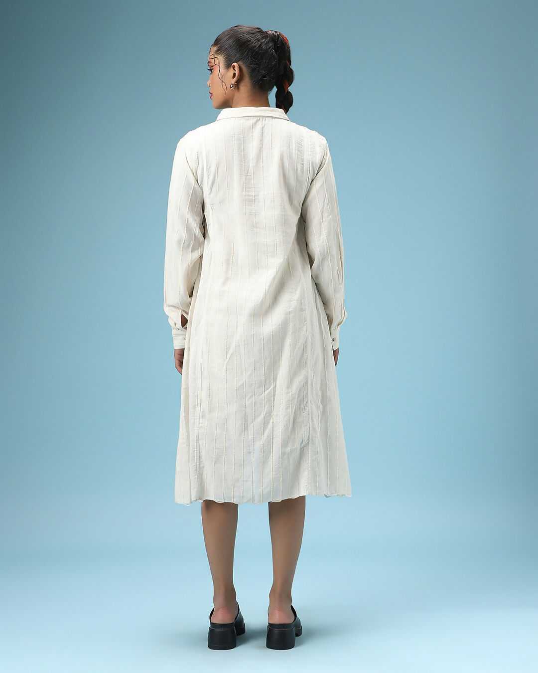 White Noise Shirt Dress