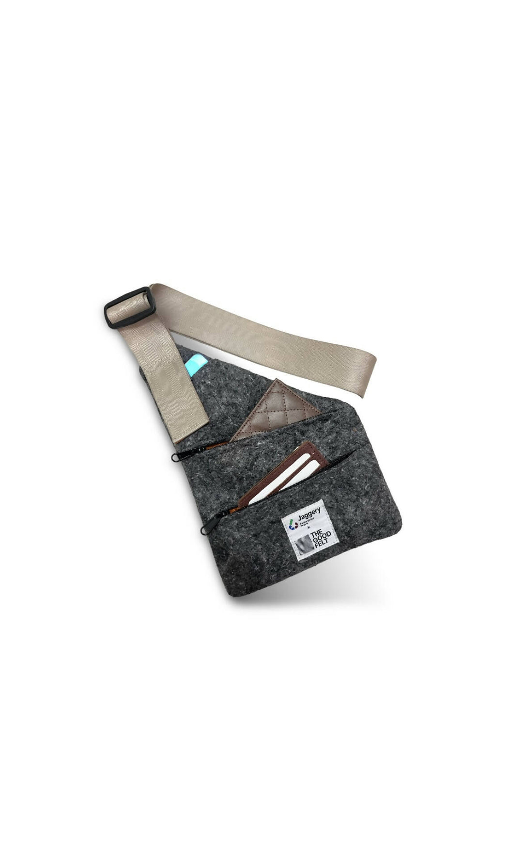 Grey Felt Hideaway Bag