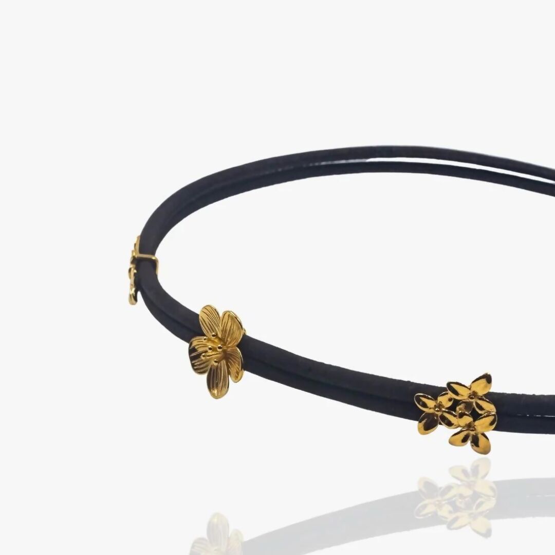 Iberis Gold Cork Necklace