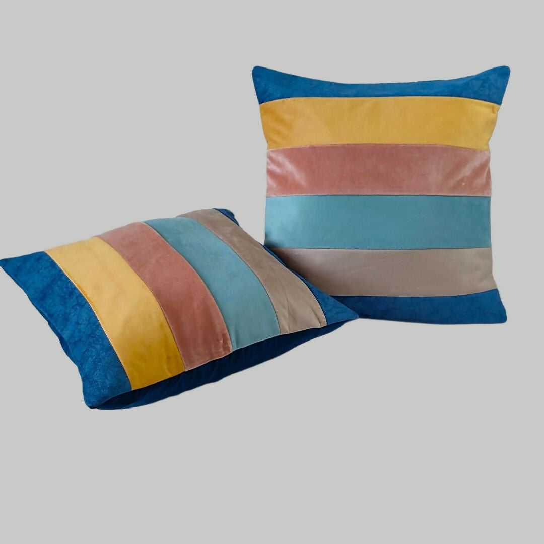 Sorbet Hues Stripes Cushion Cover