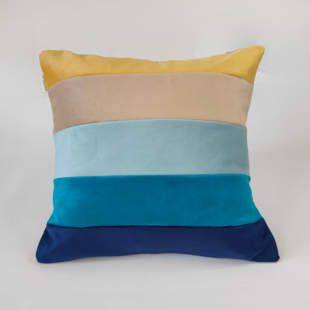 Ocean Hues Stripes Cushion Cover