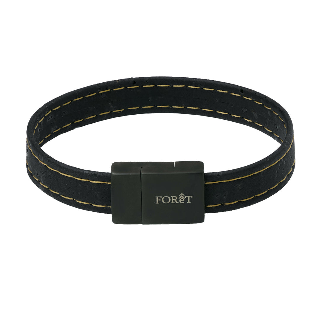 Monochrome Luxe Cork Wristband