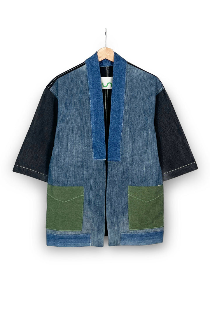 Upcycled Denim Kimono Jacket