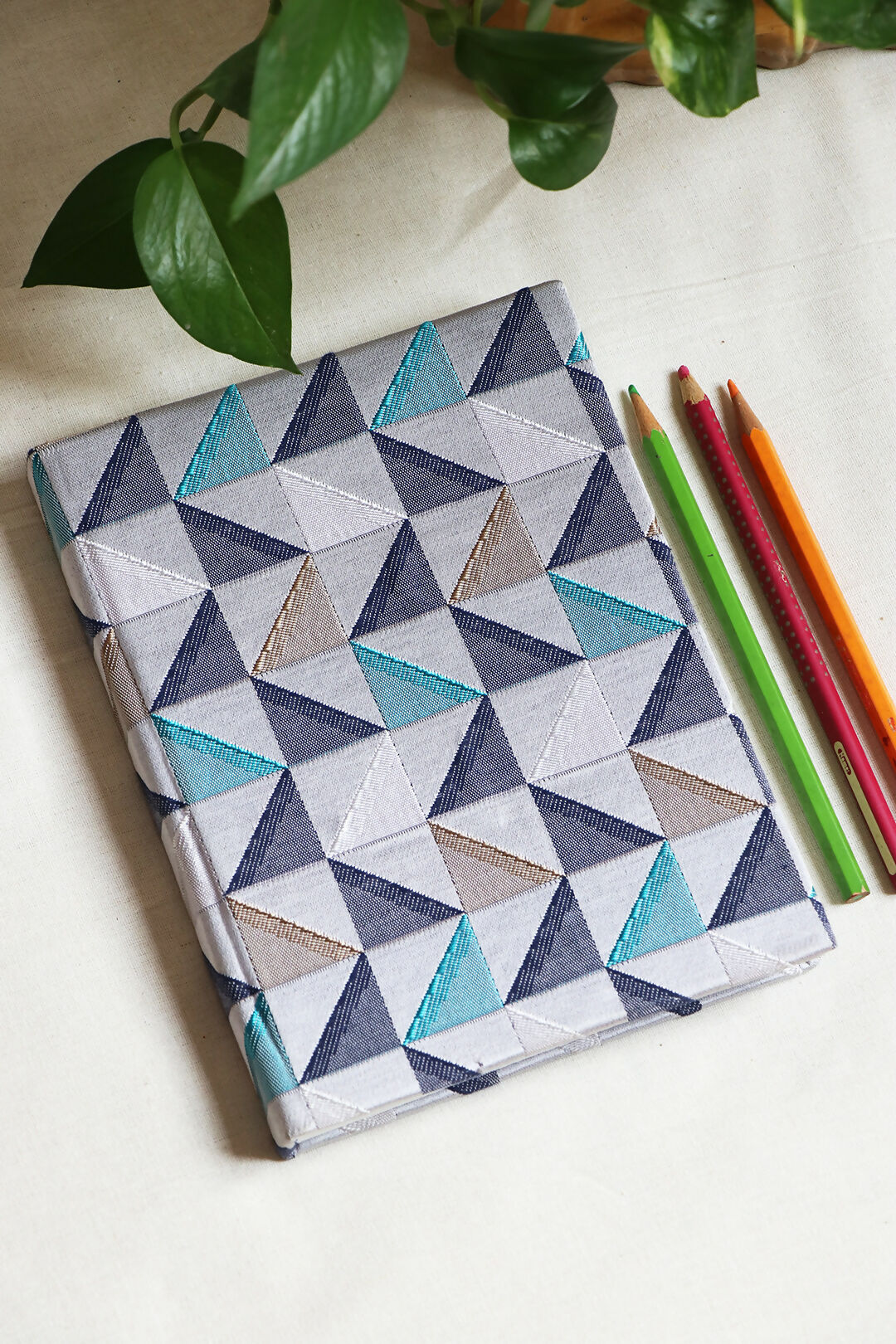 Triangular Maze Blue Notebook
