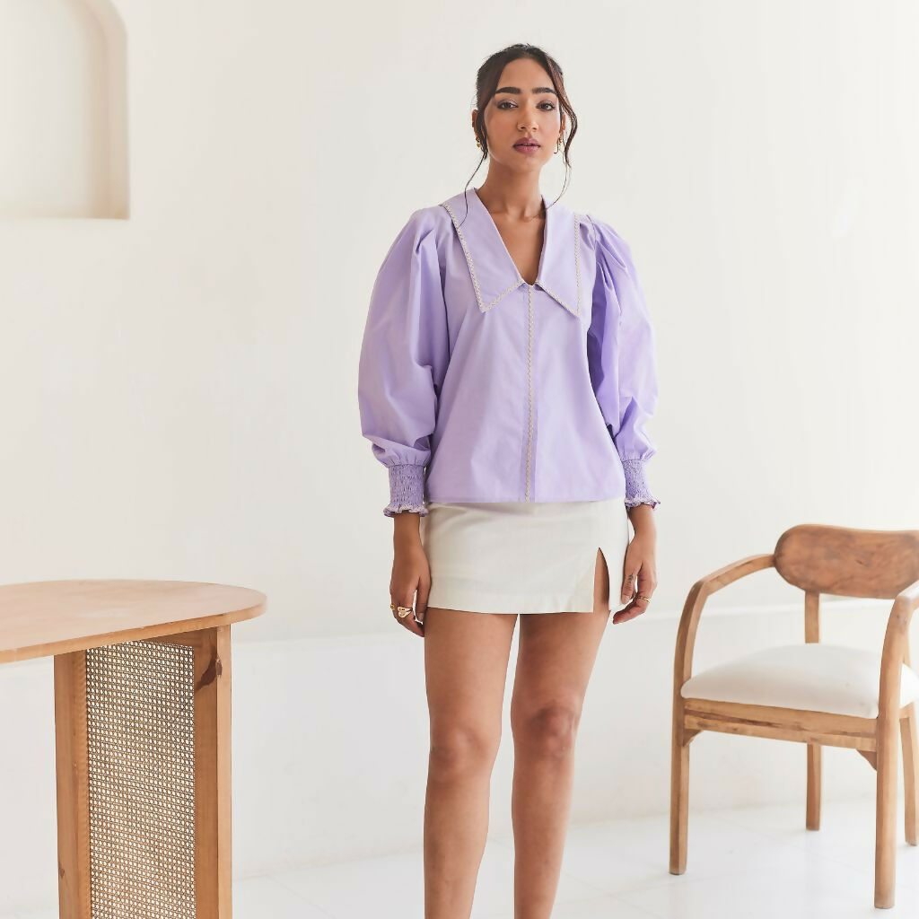 Lilac Cotton Top